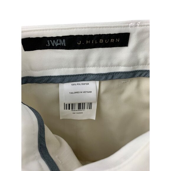 J. Hilburn Mens White Tailored Pants Size 36x30 Polyester Blend - Picture 3 of 4